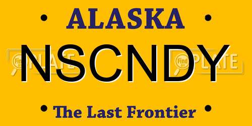 NSCNDY Alaska License Plate