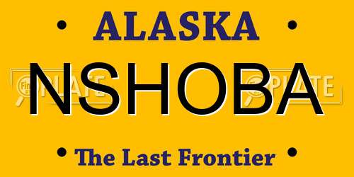 NSHOBA Alaska License Plate