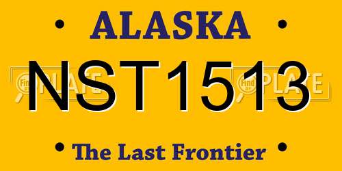 NST1513 Alaska License Plate