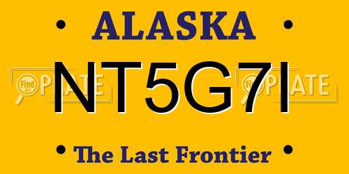 NT5G7I Alaska License Plate