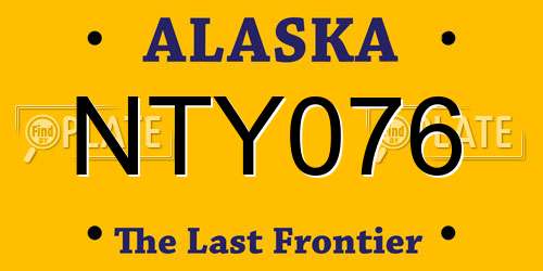 NTY076 Alaska License Plate
