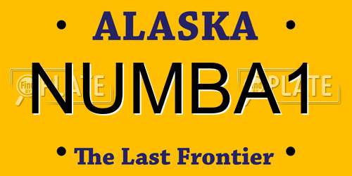 NUMBA1 Alaska License Plate