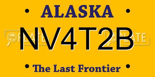NV4T2B Alaska License Plate
