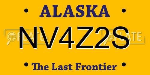 NV4Z2S Alaska License Plate