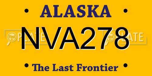NVA278 Alaska License Plate