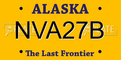 NVA27B Alaska License Plate