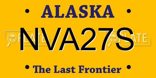 NVA27S Alaska License Plate