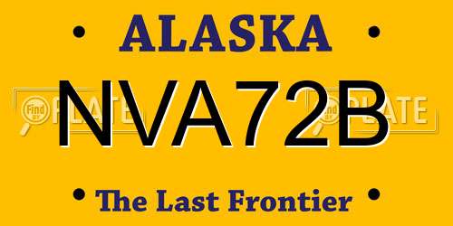 NVA72B Alaska License Plate