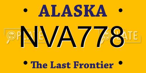 NVA778 Alaska License Plate