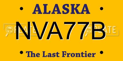 NVA77B Alaska License Plate
