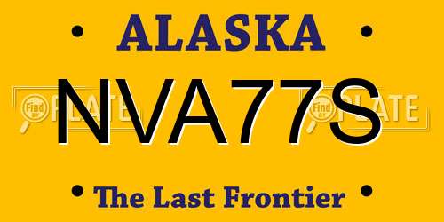 NVA77S Alaska License Plate