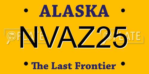 NVAZ25 Alaska License Plate