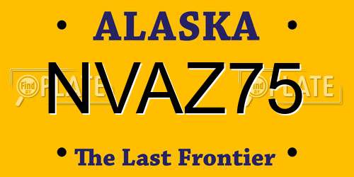 NVAZ75 Alaska License Plate
