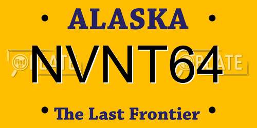 NVNT64 Alaska License Plate