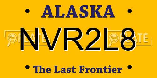 NVR2L8 Alaska License Plate