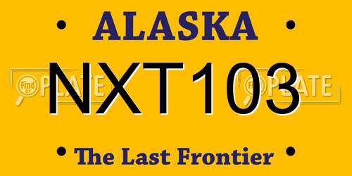 NXT103 Alaska License Plate