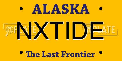 NXTIDE Alaska License Plate