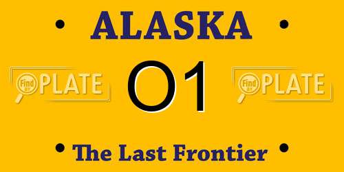O1 Alaska License Plate