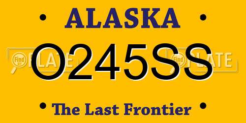 O245SS Alaska License Plate