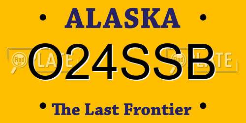 O24SSB Alaska License Plate