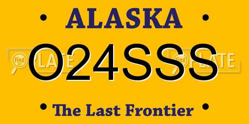O24SSS Alaska License Plate