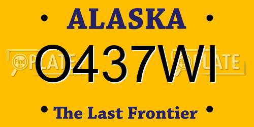 O437WI Alaska License Plate