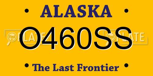 O460SS Alaska License Plate