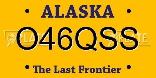 O46QSS Alaska License Plate