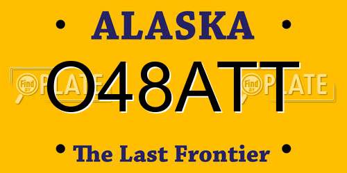 O48ATT Alaska License Plate