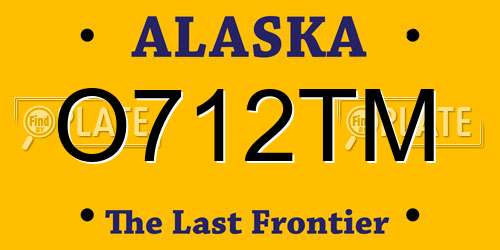 O712TM Alaska License Plate