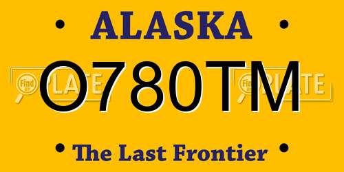 O780TM Alaska License Plate