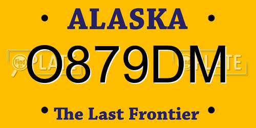 O879DM Alaska License Plate