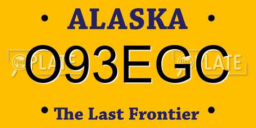 O93EGC Alaska License Plate