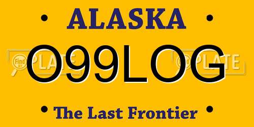 O99LOG Alaska License Plate