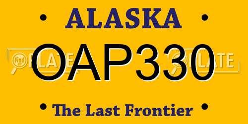 OAP330 Alaska License Plate