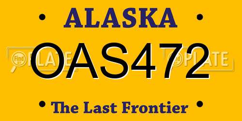 OAS472 Alaska License Plate