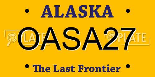 OASA27 Alaska License Plate