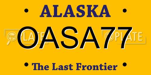 OASA77 Alaska License Plate