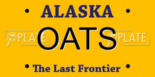 OATS Alaska License Plate