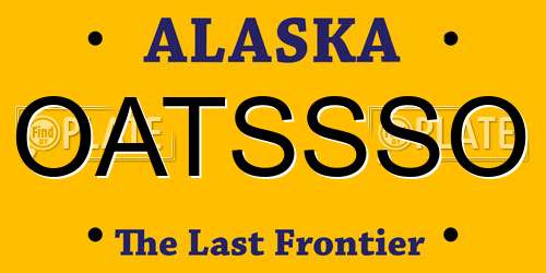 OATSSSO Alaska License Plate