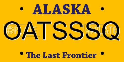 OATSSSQ Alaska License Plate