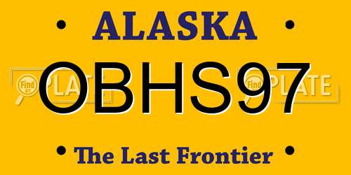 OBHS97 Alaska License Plate