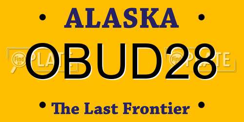 OBUD28 Alaska License Plate