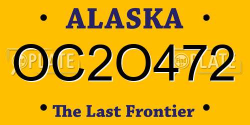 OC2O472 Alaska License Plate