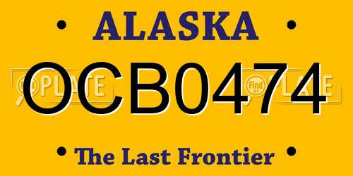 OCB0474 Alaska License Plate