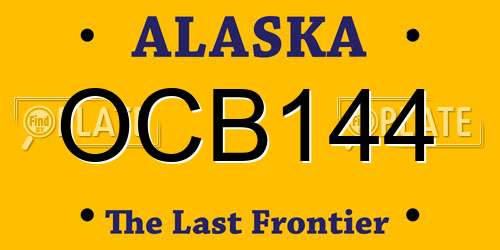 OCB144 Alaska License Plate