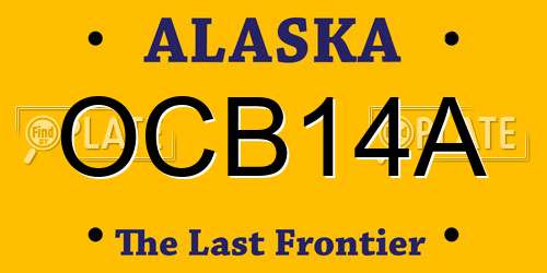OCB14A Alaska License Plate