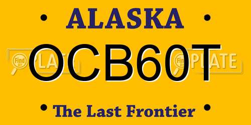 OCB60T Alaska License Plate