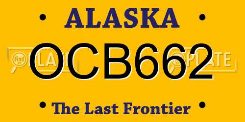 OCB662 Alaska License Plate
