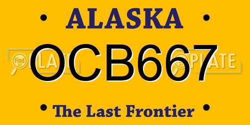 OCB667 Alaska License Plate